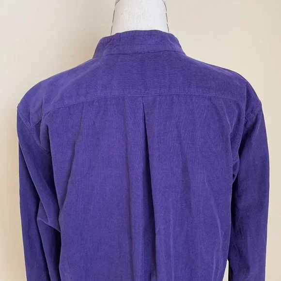 Eskandar Purple Cotton Corduroy Shirt Shirting Top Tunic Tincture sz 0 XS GOOP - Picture 6 of 11